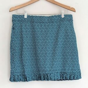 j. mclaughlin Blue Catalina Clock‎ Skort Skirt Agnes blue Size Large Pleated
